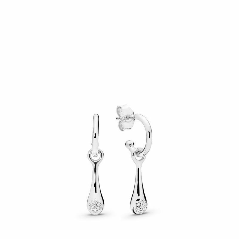 Pandora Modern Lovepods™ Earrings - Sterling Silver/Cubic Zirconia - Canada | WI3667EC